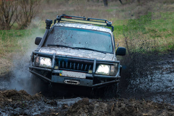 Off Road vehicle in the action in dirt