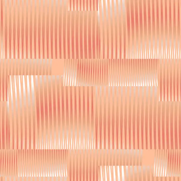 Vector illustration of Vector degrade effect geometric seamless pattern in peach color