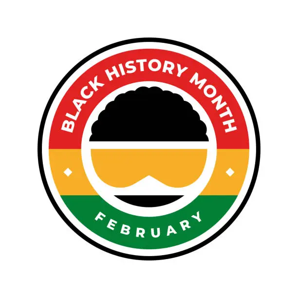 Vector illustration of Black History Month Badge Design Collection