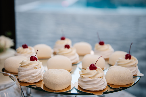 Delicious Panna Cotta with fresh berries.