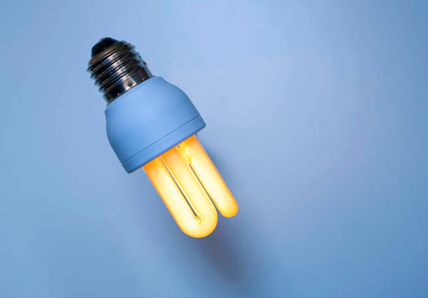 warm light of a luminous energy-saving lamp
