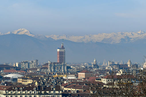Turin, Piedmont, Italy - 12 09 2023: Turin is an important business and cultural centre, the capital city of Piedmont, and was the first Italian capital from 1861 to 1865.