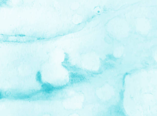 istock Delicate abstract watercolor background. Light blue surface with watercolor painting. Vector illustration. 1987645967