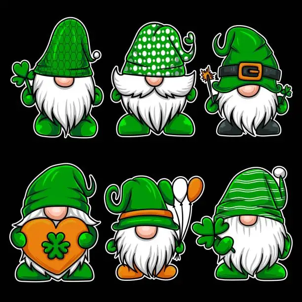 Vector illustration of Gnome saint patrick's day vector illustration