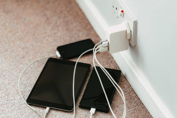 Selection of digital devices charging at home