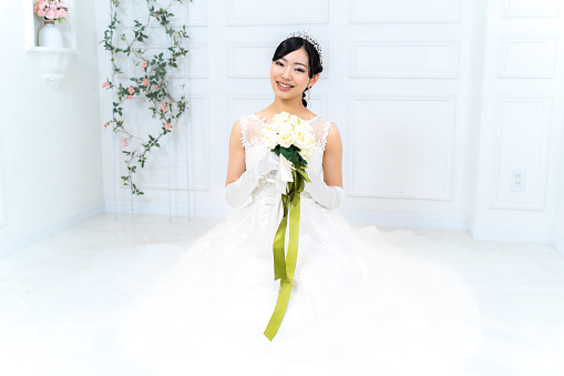 bride in wedding dress