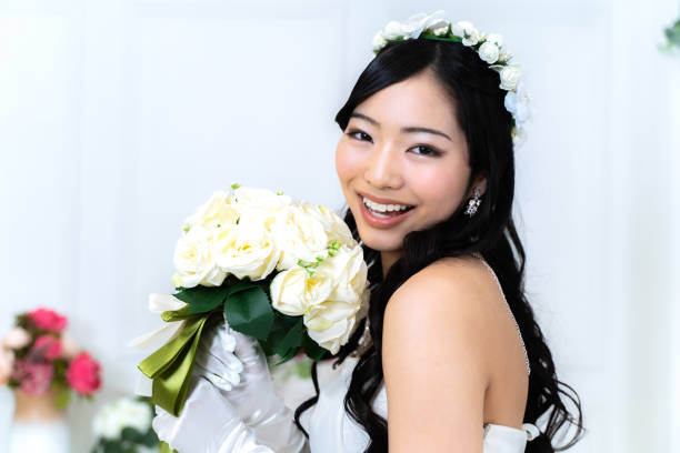 istock wedding mini dress bride 1987723147