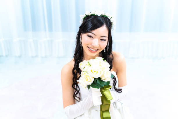 istock wedding mini dress bride 1987728474