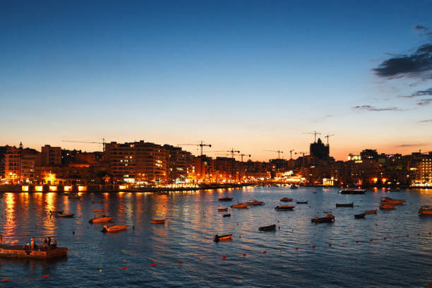 Scenic View at Sunset of St. Julian's Malta