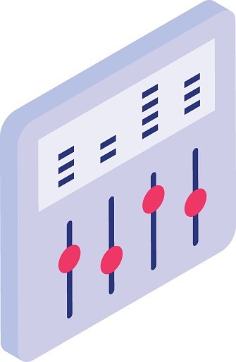 Back End Control Panel Isometric Concept Input Range Slider Bar Vector ...