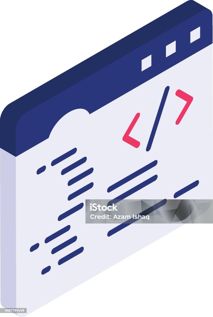 Html Standard Markup Language For Documents Designed Isometric Concept ...