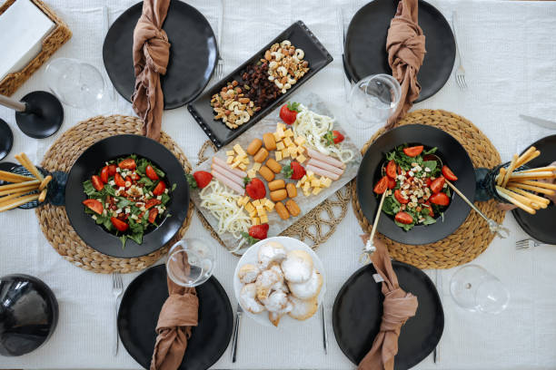 istock Family dinner for a celebration with red wine 1987804874