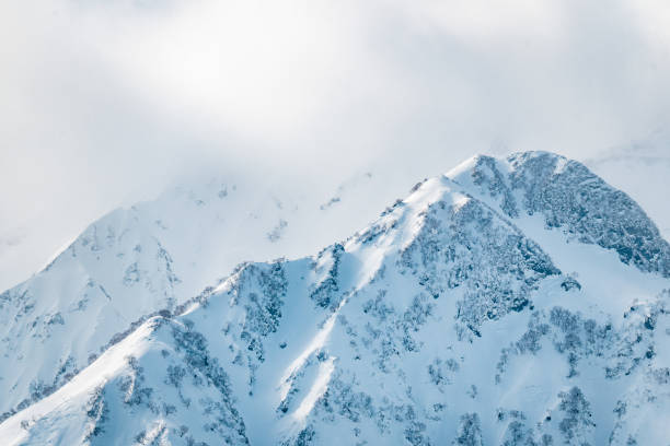 View of snowed Japanese Mountain , Hakuba Japan