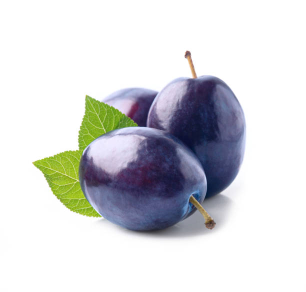 istock Sweet plums with leaves 1987828727