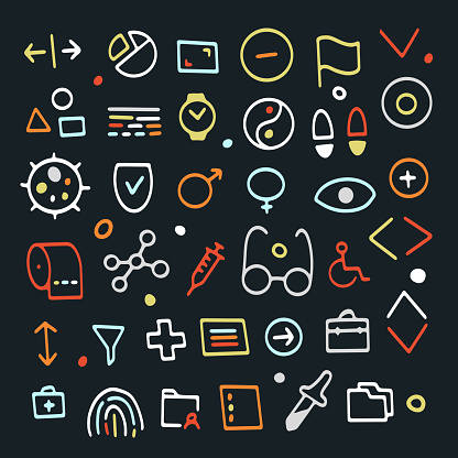 Flex style icons pattern for Health