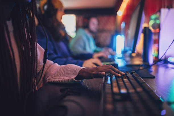 istock Gamers in gaming club 1987848048