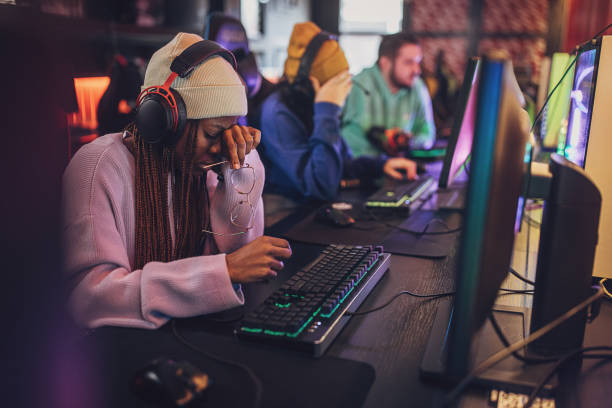 istock Professional gamers in gaming club 1987849122