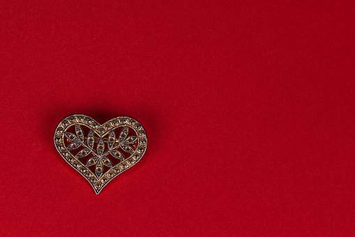 Postcard with heart for Valentine's Day