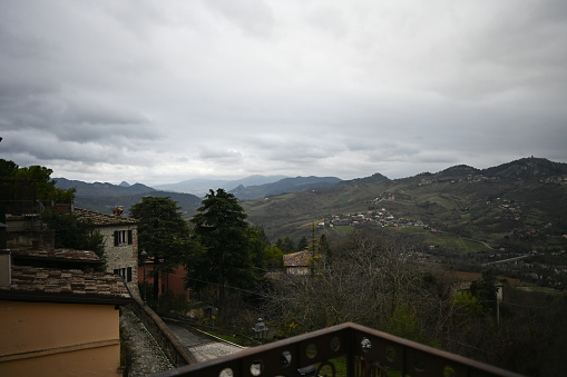 Italian landscape with overcast.