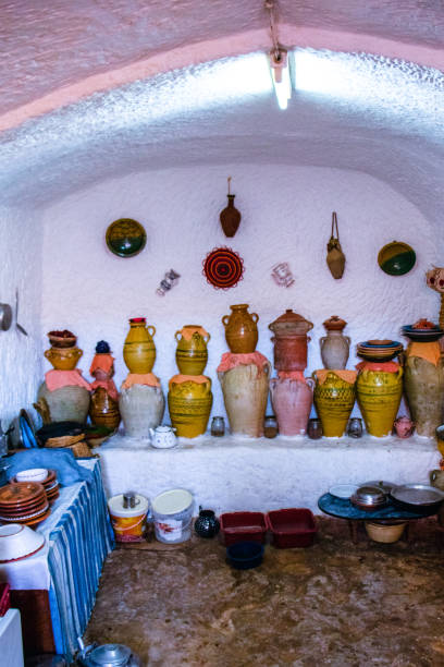 istock Tunisian traditional handmade pottery, inside a historical home 1987908914
