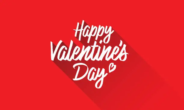 Vector illustration of Handwriting Happy Valentine's day