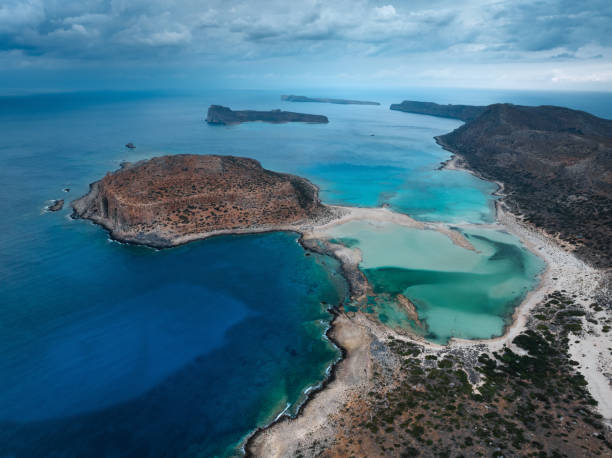 istock Aerial View On Balos Lagoon 1987947546