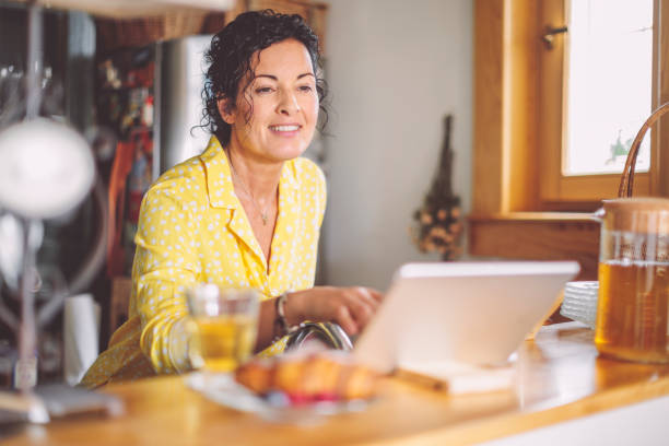 istock Woman working at home 1987952332