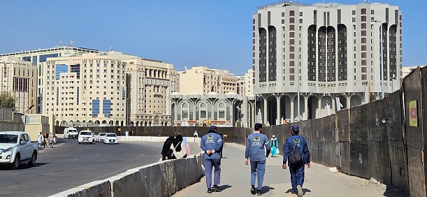 the exterior of the main governmental Central Postal and  communication building in Tripoli, Libya