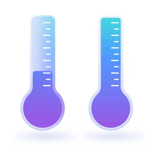 Vector illustration of Transparency Thermometer Fundraising Measurement