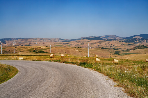 Country landscape near Lacedonia, Avellino province, Campania, Italy