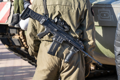 modern, semi-automatic, assault rifle, Hungarian, tank soldier, event, military,