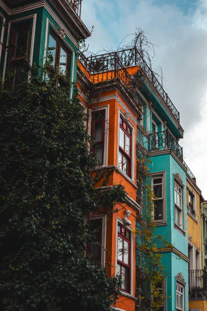 istock Building facades under a cloudy sky in Istanbul, Turkey 1988015156