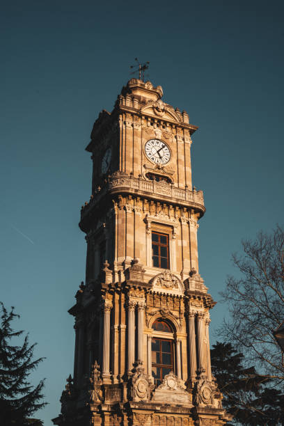 istock Clock tower amidst trees in park in Istanbul, Turkey 1988017839