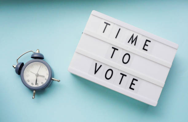 Message board flat lay. Election day. Minimalistic design