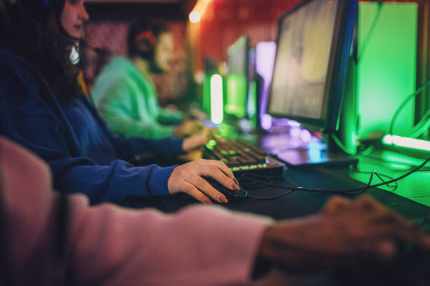 istock Gamers playing video games 1988082109