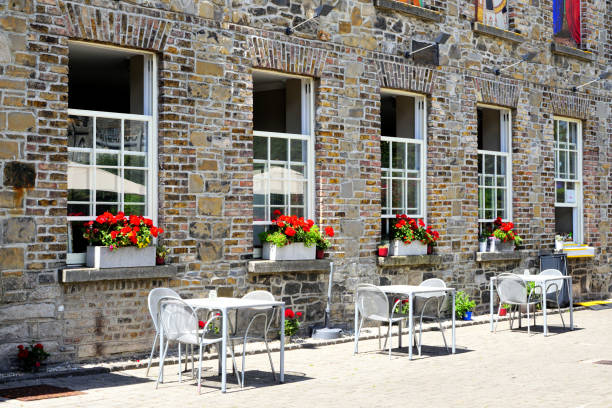 Quaint outdoor restaurant in Dublin, Ireland