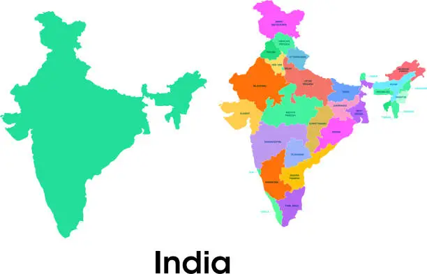 Vector illustration of India map