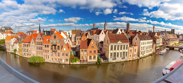 An aerial view of the historic center of the city, in Dijon, Burgundy, France