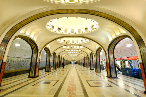 Metro station Mayakovskaya, Moscow, Russia