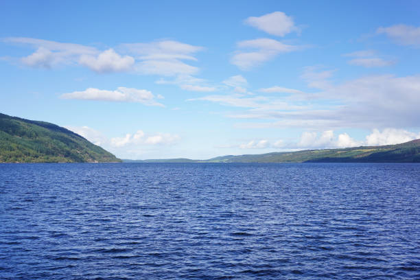 View over Loch Ness in Scotland. It is the largest lake by volume in Great Britain.