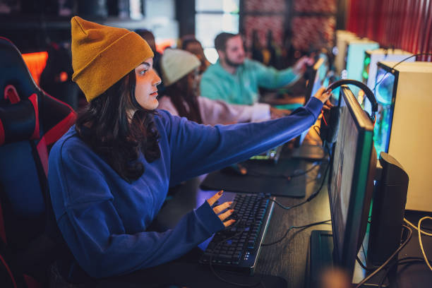 istock Professional gamers in gaming club 1988224035