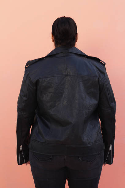 istock A woman in black leather jacket 1988246655