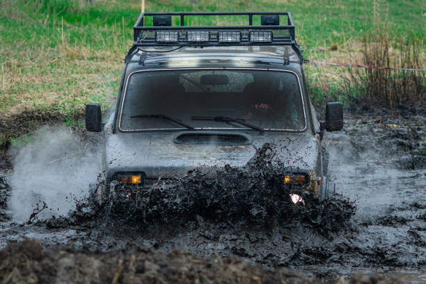 Off Road vehicle in the action in dirt