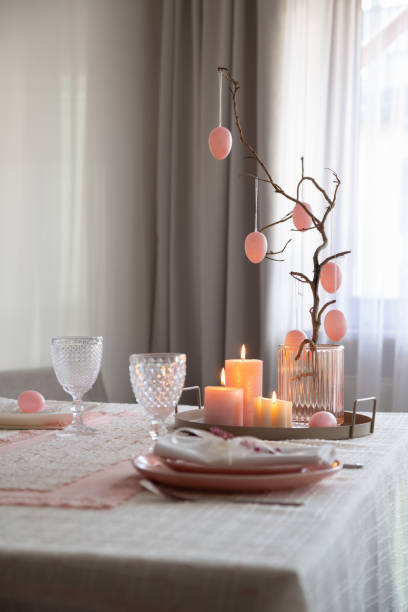 istock Easter pink vintage decor at home 1988327019