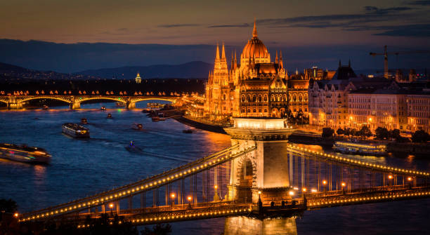istock Budapest Night City Lights, Hungary 1988349962