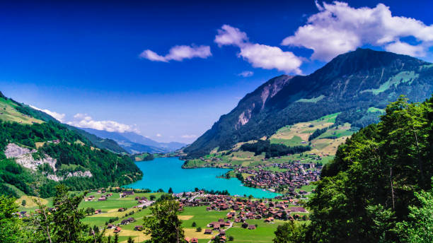 istock Lungern Lake Panoramic View, Switzerland 1988350497