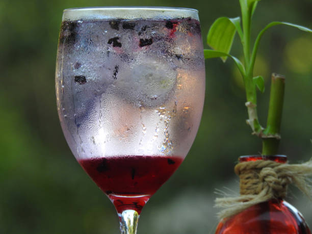 istock Drink gin and tonic with hibiscus and hibiscus syrup 1988364001