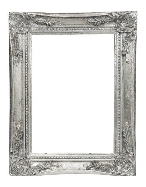 istock Silver vintage picture frame isolated on white background 1988382129