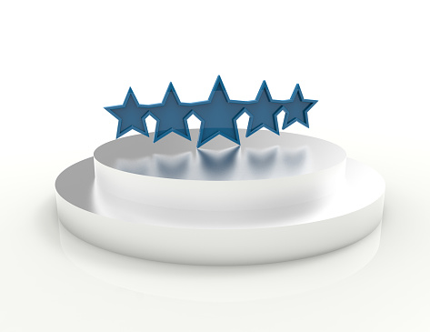 Blue stars rating symbol