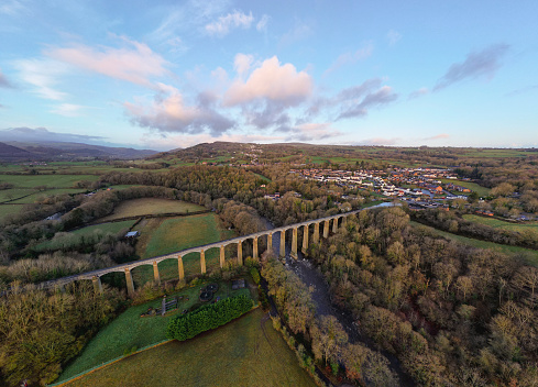 An aerial shot taken by my drone while visiting Wales in January. This Aqueduct is one of the tallest boat Aqueducts in the world.